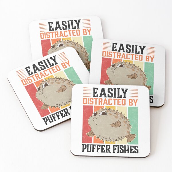 Item preview, Easily distracted by puffer fish aquarium fish designed and sold by madgrfx.