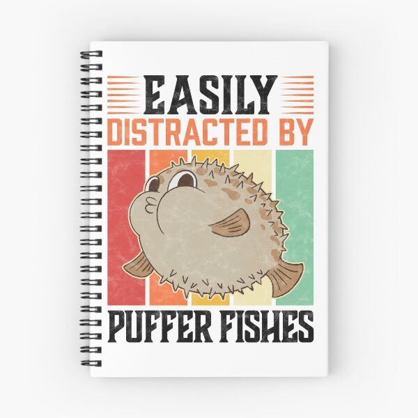 Item preview, Easily distracted by puffer fish aquarium fish designed and sold by madgrfx.