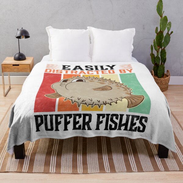 Item preview, Easily distracted by puffer fish aquarium fish designed and sold by madgrfx.