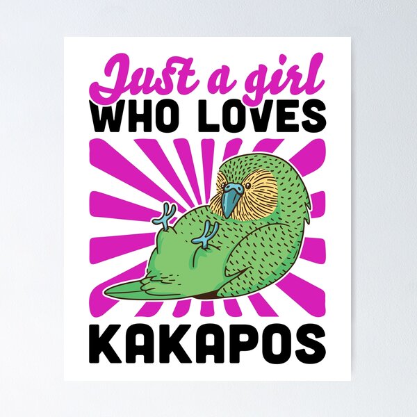 Item preview, Girl the Kakapo loves New Zealand parrot designed and sold by madgrfx.