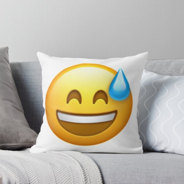 Item preview, Grinning Face With Squinting Eyes And Sweat Drop Emoji designed and sold by Popular-Gifts.