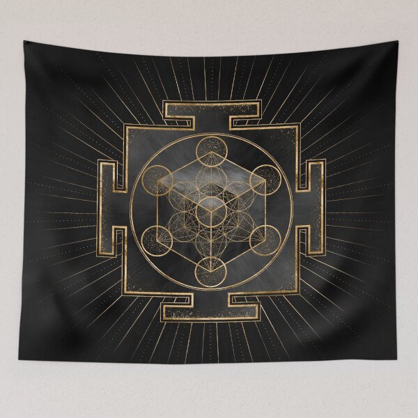 Item preview, Metatron's Cube Sri Yantra Sacred Geometry  designed and sold by k9printart.