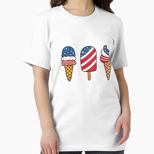Item preview, Red White Blue Popsicle Shirt designed and sold by biwdrawing.