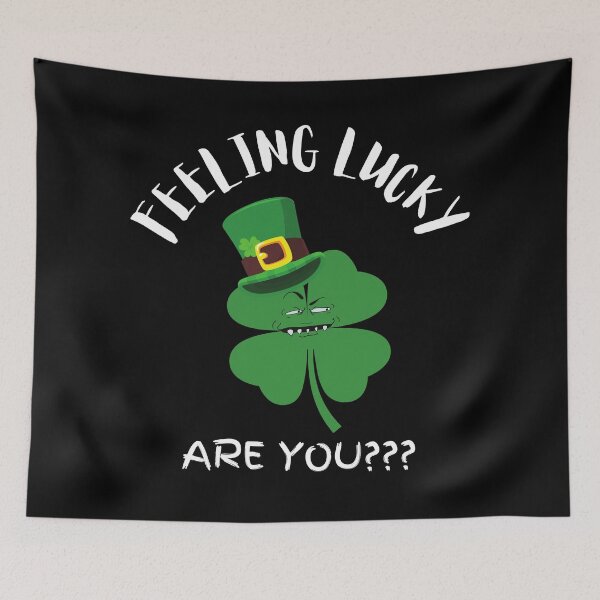 Item preview, Feeling Lucky - Are You? - Four Leaf Clover with Attitude on Black t-shirt designed and sold by Eranthe Bernardo.