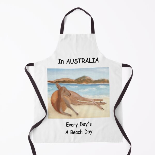 Item preview, Kanga - In Australia Every Day Is A Beach Day (Black writing) designed and sold by C J Lewis.