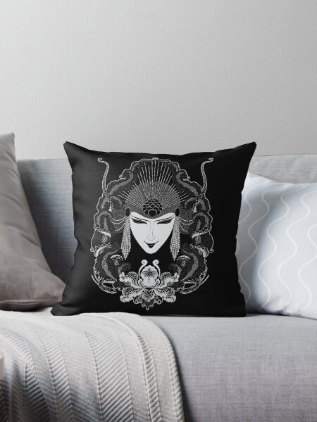 Item preview, Vintage Art Nouveau, Art Deco, Aubrey Beardsley, female, gothic style, mask design designed and sold by Proverbial Wisdom Design.