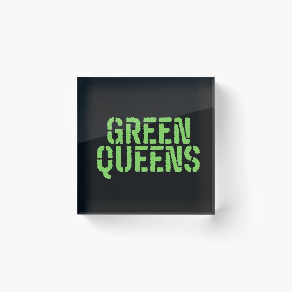 Item preview, Vintage Green Queens Bold Typography  designed and sold by garniturex.