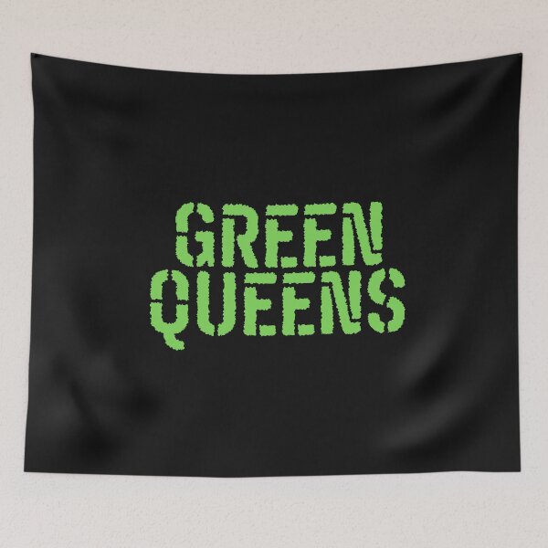 Item preview, Vintage Green Queens Bold Typography  designed and sold by garniturex.