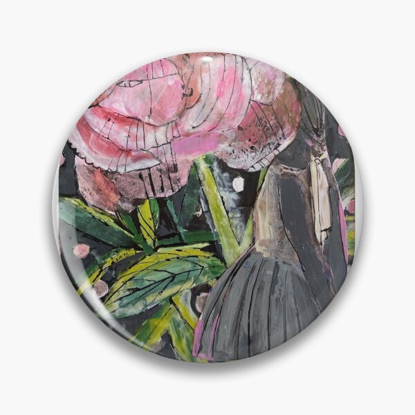 Artikelvorschau, Blumenfee hinter rosa Blüte einer Pfingstrose entworfen und verkauft von Ursula Katrin Kranz.
