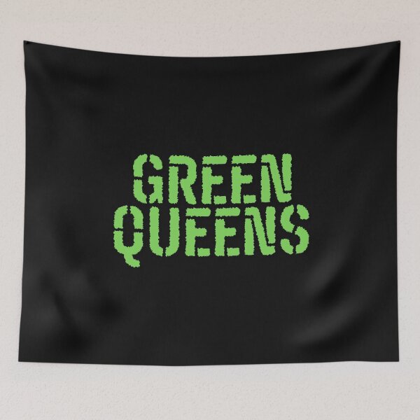 Item preview, Vintage Green Queens Bold Typography  designed and sold by garniturex.