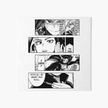 Momo Yaoyorozu Creati Manga Panel Character Art Art Board Print By Smlangann Redbubble