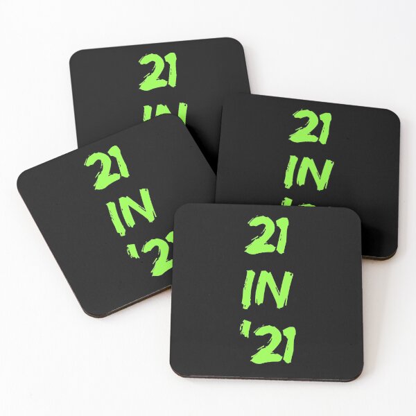 Item preview, 21 IN 21 in Neon green | TURNING 21 IN 2021 | 21ST birthday | 21st birthday gift | Cute 21st birthday gift designed and sold by Violet Treasures.
