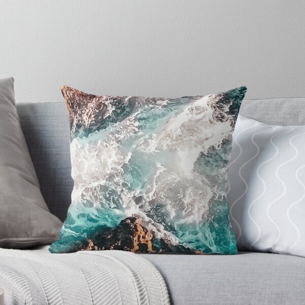 Item preview,  Blue Ocean Cliffside Crashing Waves View with Sea Foam Photography designed and sold by TBlackbrand.