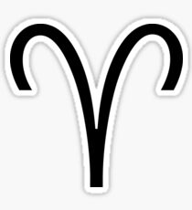 Aries the Ram - Zodiac Symbol - Birthday Card T-Shirt Duvet Sticker Sticker
