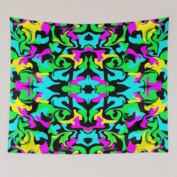 Item preview, bright trippy neon psychedelic kaleidoscope designed and sold by Cool Stuff Galore.