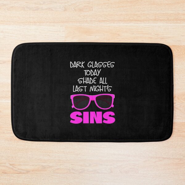 Item preview, Dark Glasses Today…! Pink (on Black) designed and sold by PawsitiveMum.