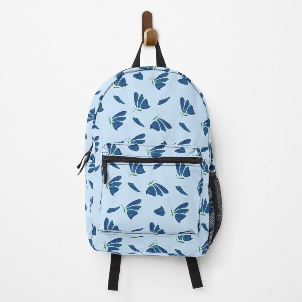 Item preview, Butterfly Garden Gouache Painting in Baby Blue designed and sold by NAYANA S KUMAR.