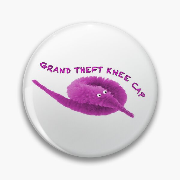 Item preview, Worm on a string Grand Theft Knee Cap designed and sold by Geek-Nerd-Shop.