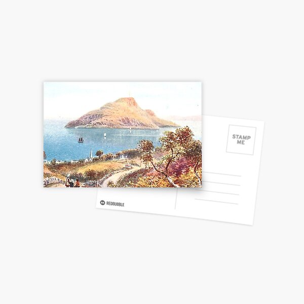 Item preview, Vintage Illustration of Arran, Scotland - Holy Isle From Lamlash designed and sold by yourscotland.