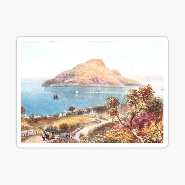 Item preview, Vintage Illustration of Arran, Scotland - Holy Isle From Lamlash designed and sold by yourscotland.