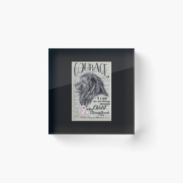 Item preview, Courage I Can Do All Things ThroughChrist Lion Poster designed and sold by barbaraschumach.