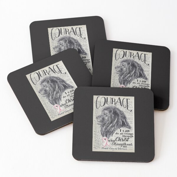 Item preview, Courage I Can Do All Things ThroughChrist Lion Poster designed and sold by barbaraschumach.