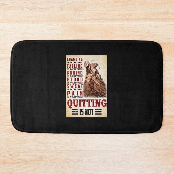 Item preview, Crawling Falling Puking Blood Sweat Pain Is Acceptable But Quitting Motorcycle Racing Poster designed and sold by barbaraschumach.