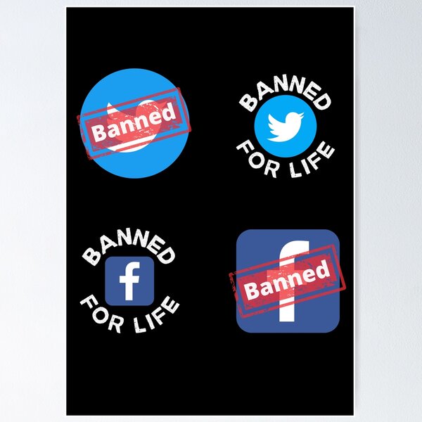 Item preview, Social Media Ban - Twitter, Facebook Sticker Pack designed and sold by Zentropik.