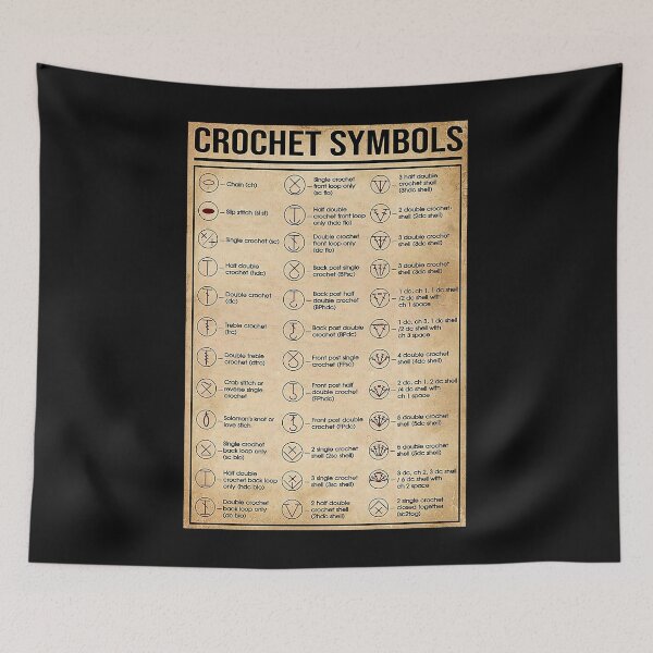 Item preview, Crochet and Knitting Crochet Symbols Poster designed and sold by barbaraschumach.