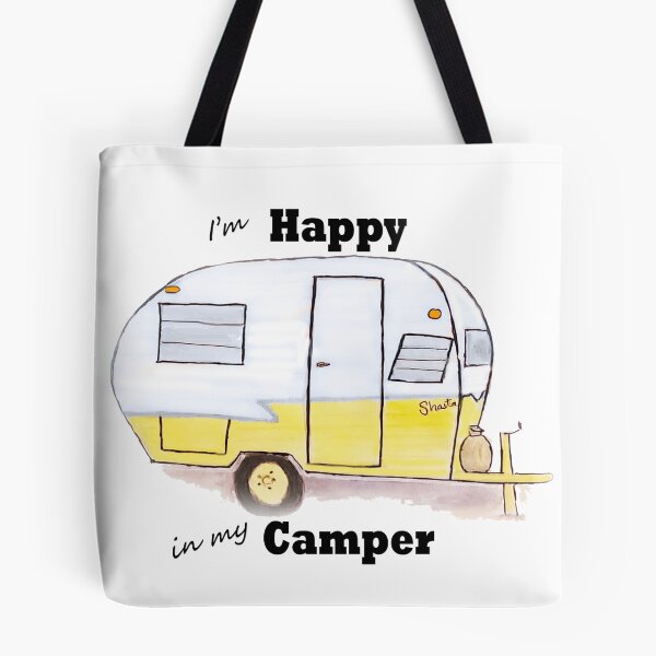 Item preview, I'm Happy in my Camper  Yellow designed and sold by Cindy Smith.