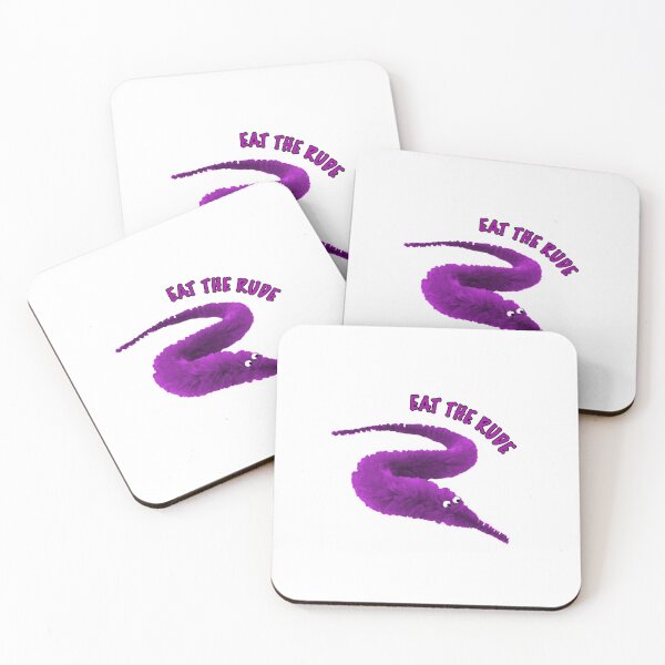 Item preview, Worm on a string Purple Eat the Rude designed and sold by Geek-Nerd-Shop.