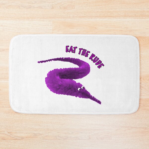 Item preview, Worm on a string Purple Eat the Rude designed and sold by Geek-Nerd-Shop.