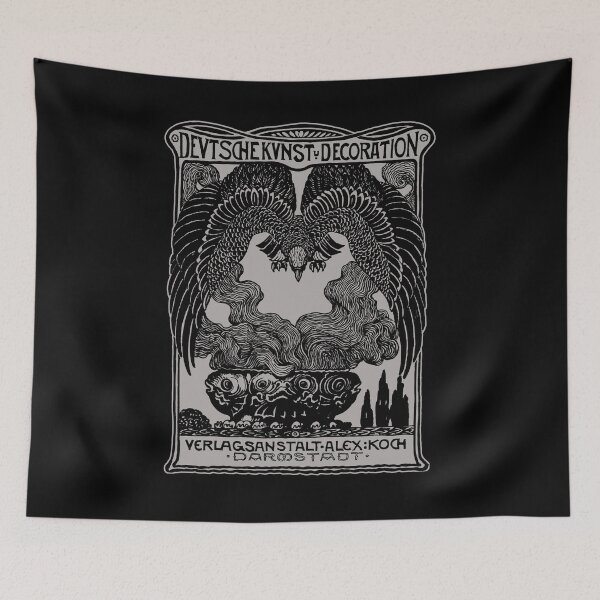 Item preview, Vintage Art Nouveau, Art Deco style German magazine cover eagle design, Deutsche Kunst designed and sold by Proverbial Wisdom Design.
