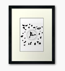Flat Earth Map Framed Print