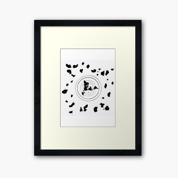 Flat Earth Map Framed Art Print