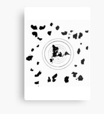 Flat Earth Map Metal Print