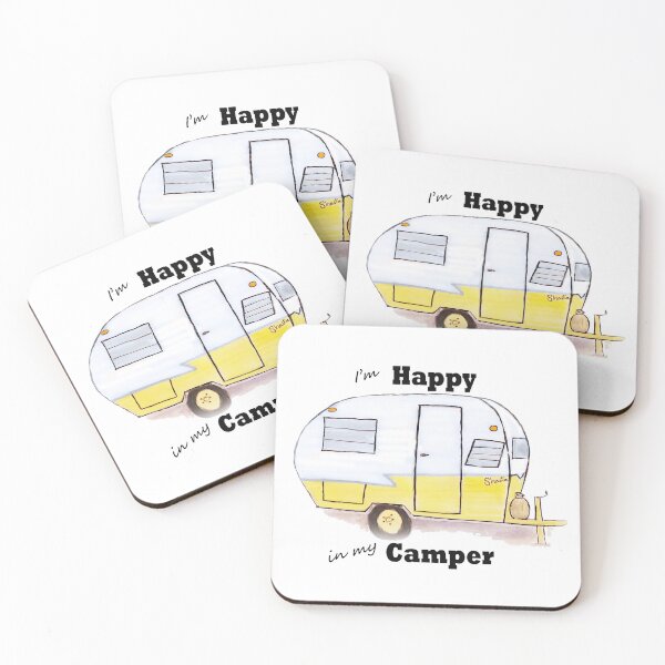 Item preview, I'm Happy in my Camper  Yellow designed and sold by Cindy Smith.