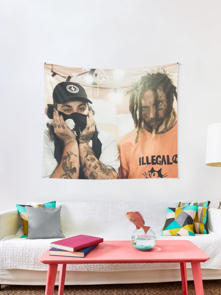 SUICIDEBOYS Logo Wall Tapestry Hip Hop Rapper Ruby and Scrim Wall Hanging 
