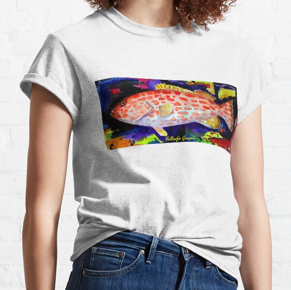 Yellowfin Grouper Watercolor Classic T-Shirt