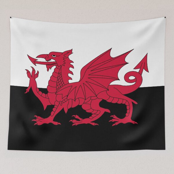 Item preview, Wales flag - Black & White designed and sold by Etchedclothing.