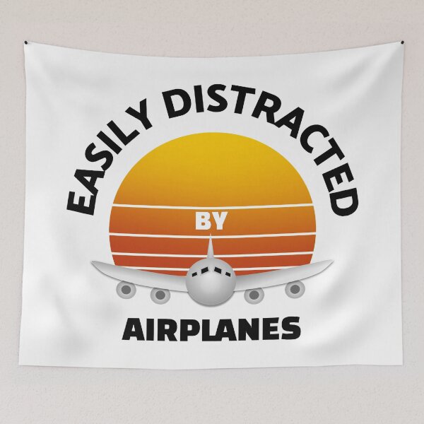Item preview, Easily Distracted By Airplanes designed and sold by YOYOCollection.