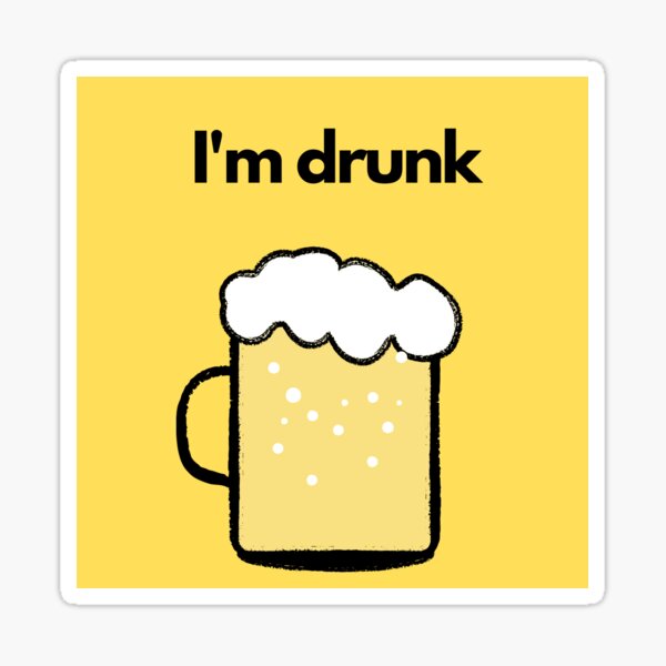 Alcohol pattern, beer, wine, vodka, tequila, Christmas Sticker for Sale by  wishingfox