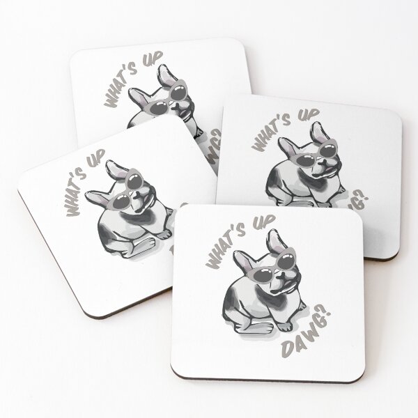 Item preview, WHATS UP DAWG? Copy of Cute Pug Wearing Sunglasses designed and sold by sunnyxvibesss.