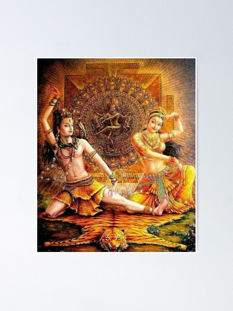 Best Indian Lord Shiva and his wife Parvati dancing together Illustration  download in PNG & Vector format