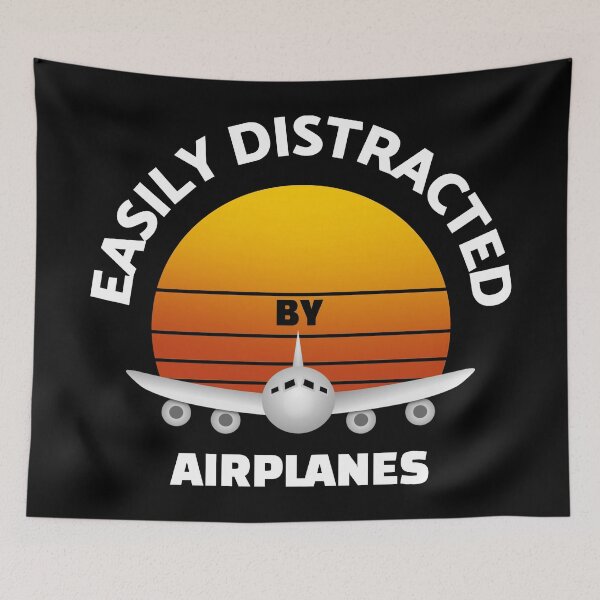 Item preview, Easily Distracted By Airplanes designed and sold by YOYOCollection.