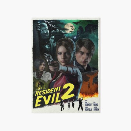 Resident Evil 2 Movie Style Gaming Art Board Print