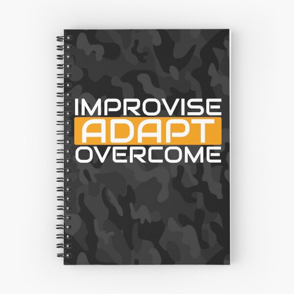 Item preview, Improvise adapt overcome Orange, Black multicam - motivational designed and sold by Honest-Quotes.