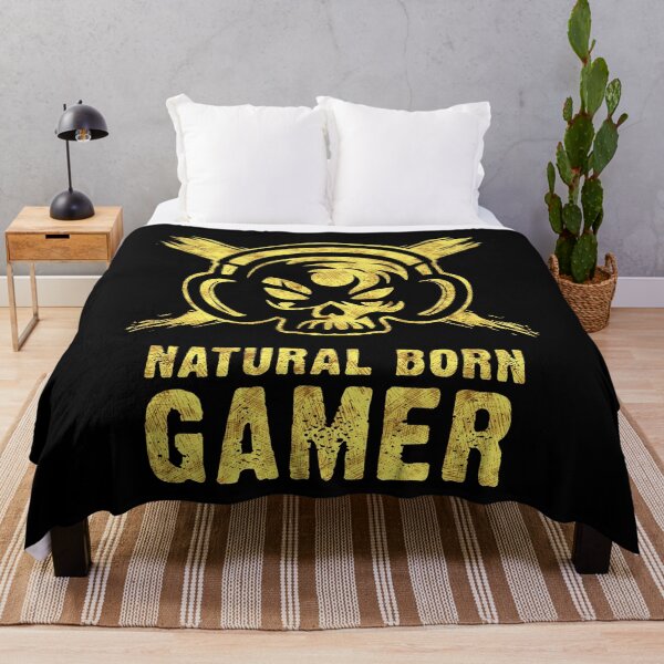 Item preview, Natural Born GAMER Skull with Headphones Abstract Tattoo Style Amazing Gift Idea for Gamers designed and sold by Naumovski.