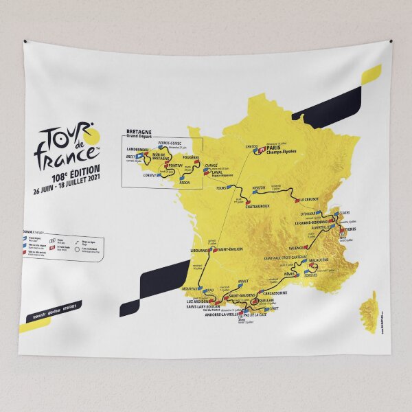 Item preview, Tour Map France 2021 Poster designed and sold by hummmatthew.