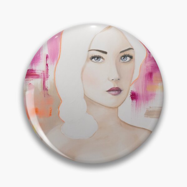 Item preview, The girl with white hair colorful pop portrait designed and sold by kmycesart.